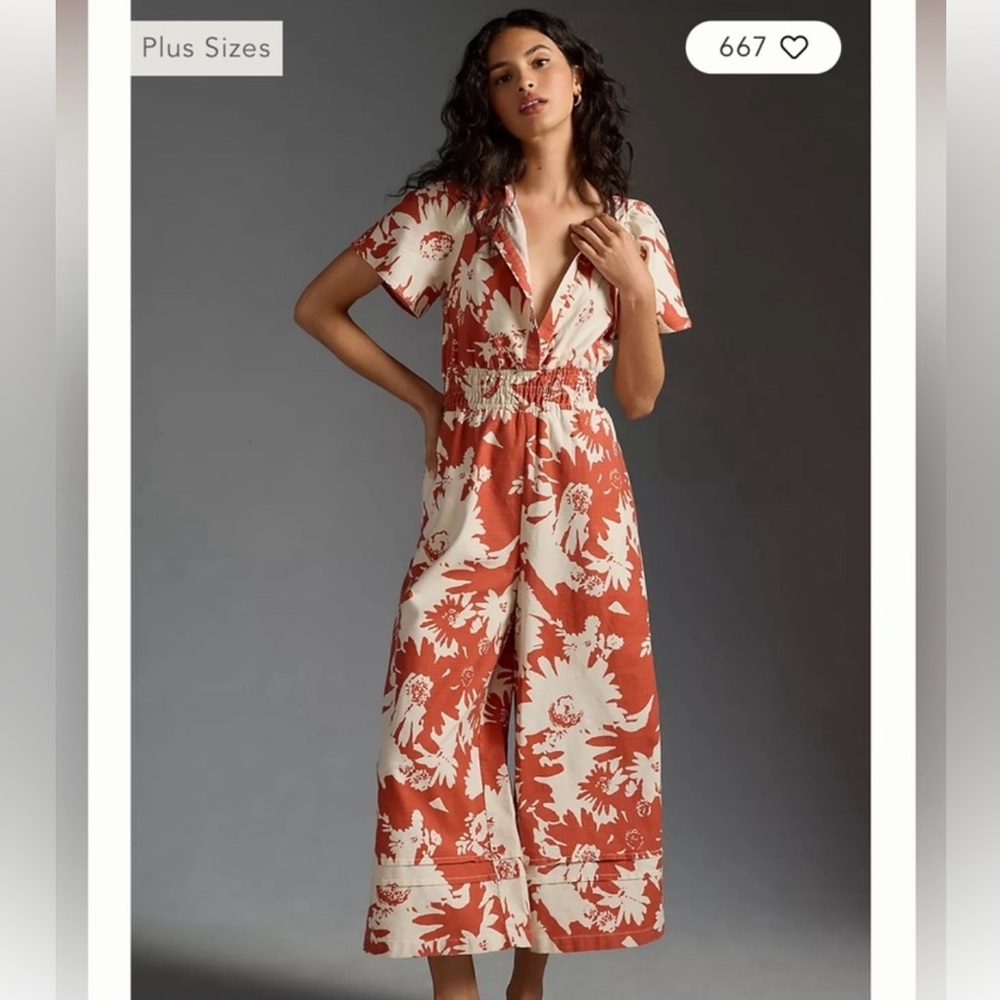 Anthropologie Sommerset Floral Jumpsuit